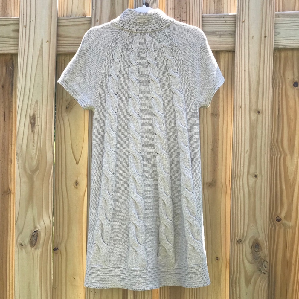 GAP beige, short sleeve, long duster/cardigan - Picture 4 of 8